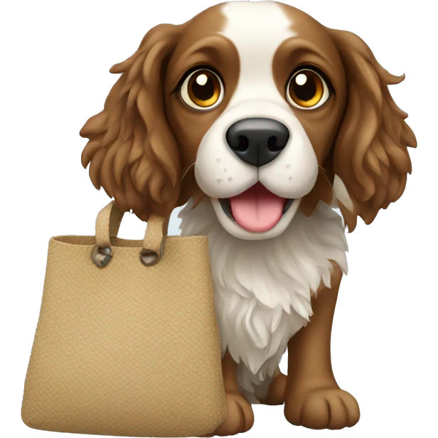 Spaniel with bag emoji