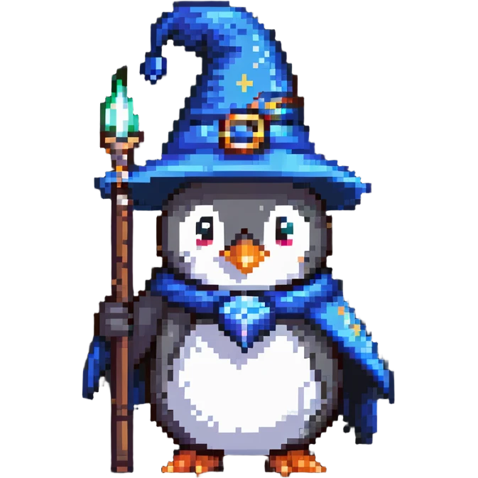 penguin wizard emoji