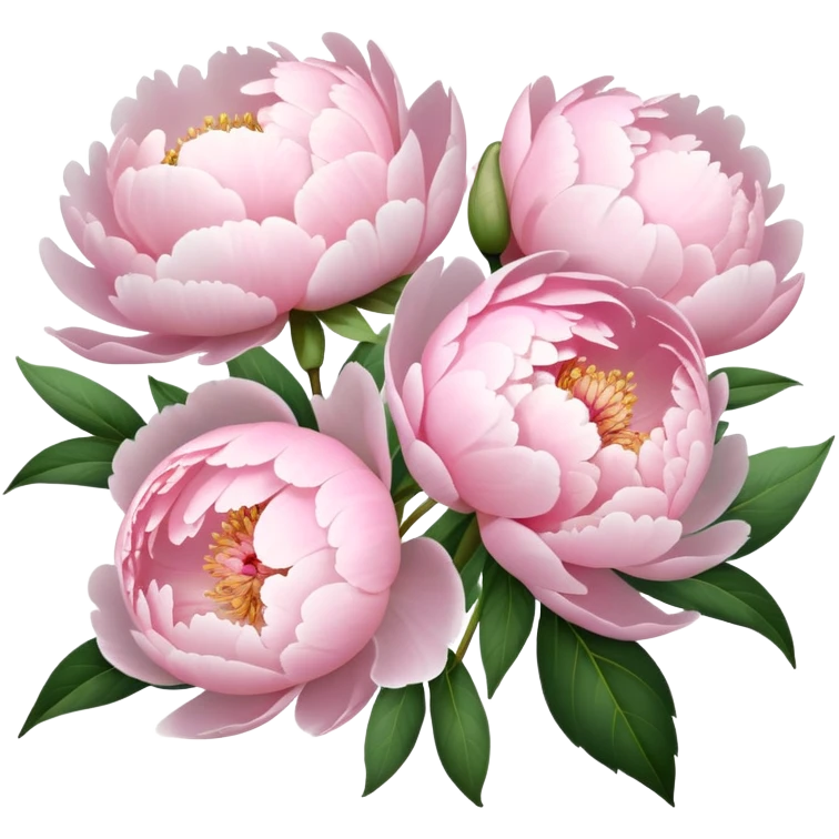 Pale pink peonies bouquet  emoji