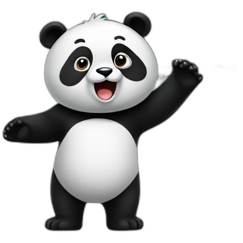panda giving a presentation chalkboard emoji