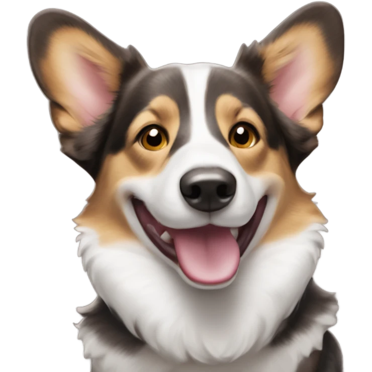 Back with tan tips Welsh cardigan corgi smiling emoji