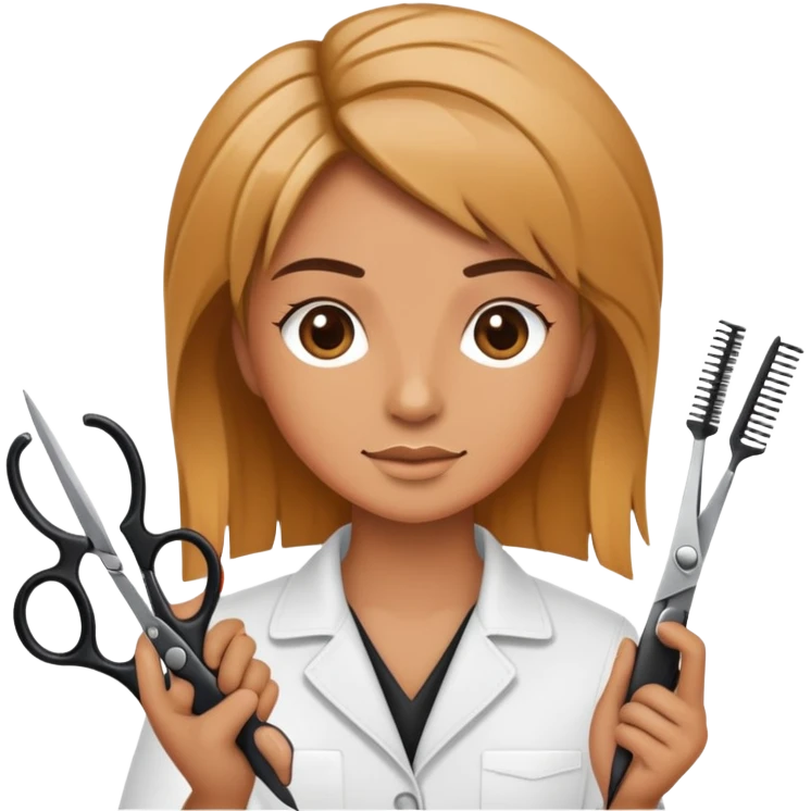 Hairdresser with scissors emoji