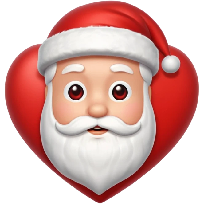 Santa heart emoji