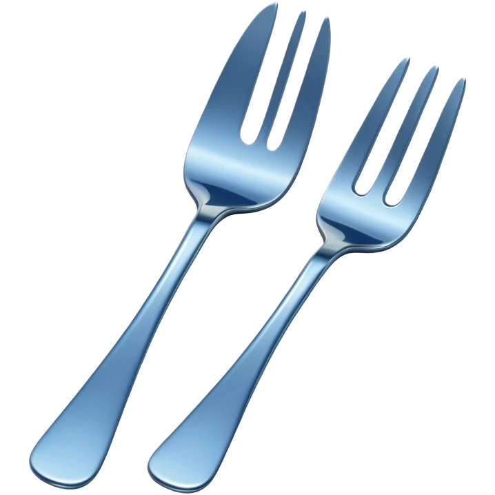 blue oyster fork emoji