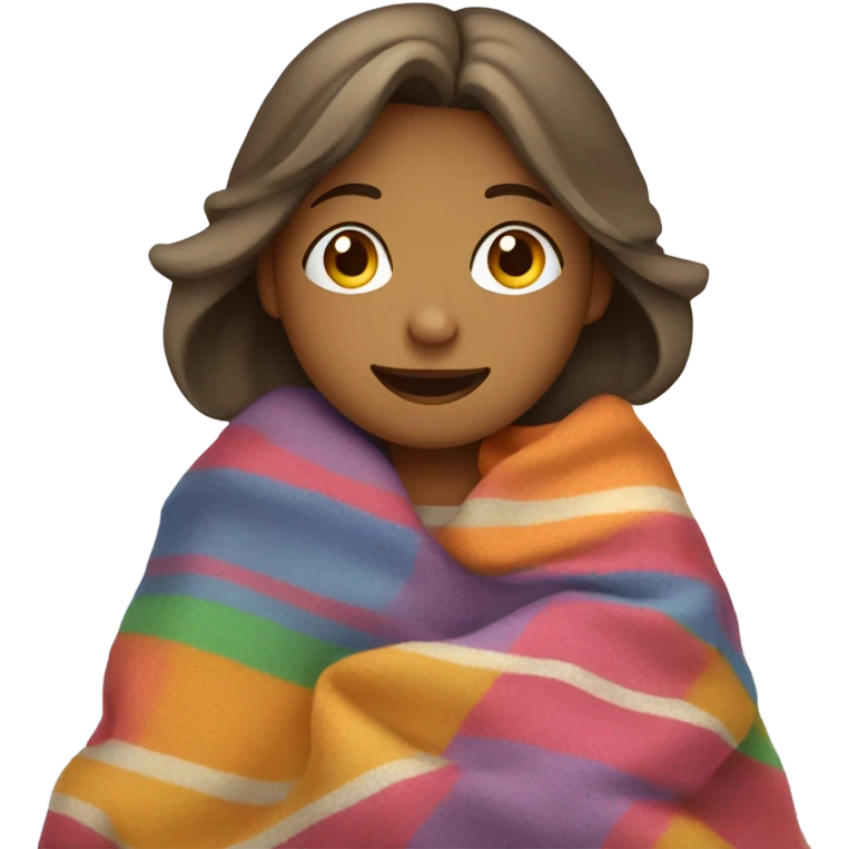 Girl in a blanket emoji