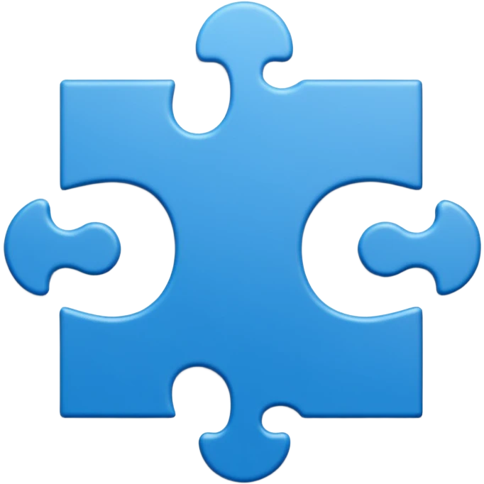 single jigsaw puzzle piece emoji