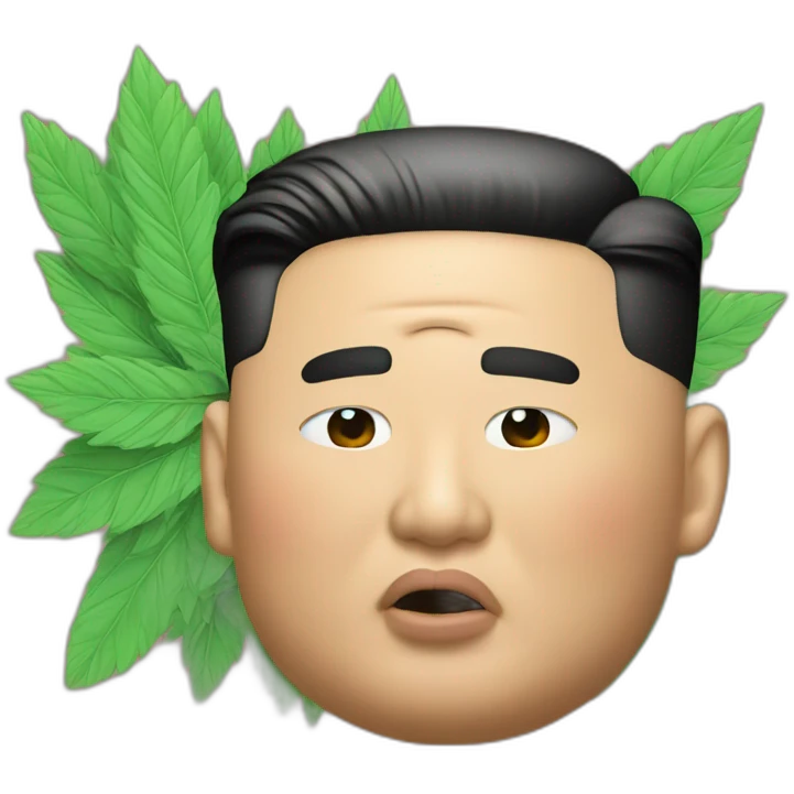 Kim Jong Un getting high emoji