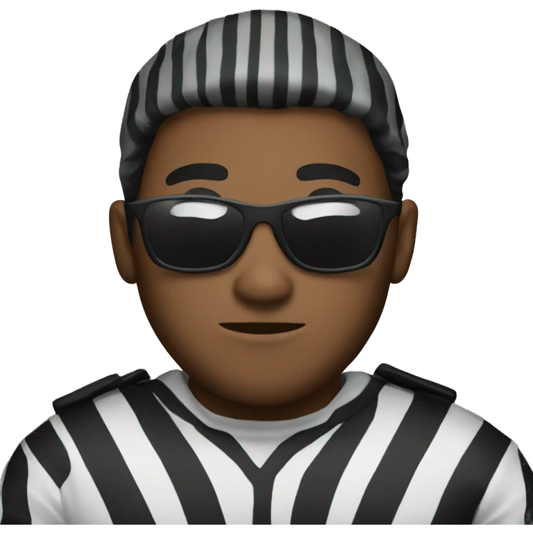 Robber with black and white striped shirt  emoji