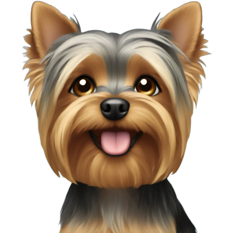 Cute Yorkie dog emoji