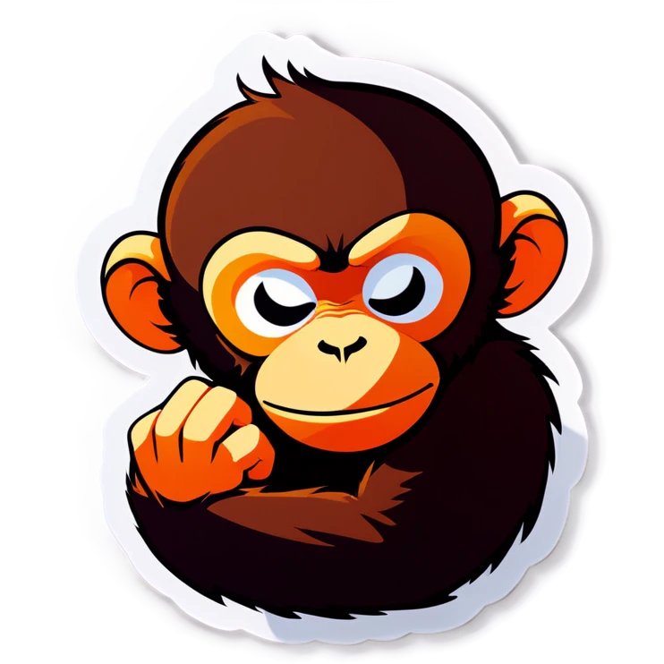 Monkey snoozing emoji