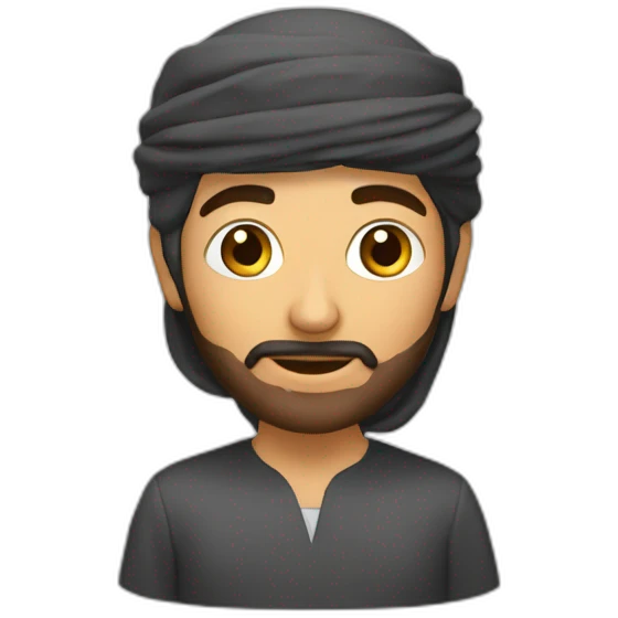 Un arabe avec un taper emoji