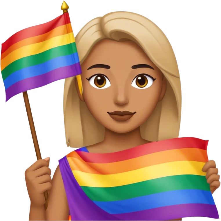 woman with lgbt flag emoji