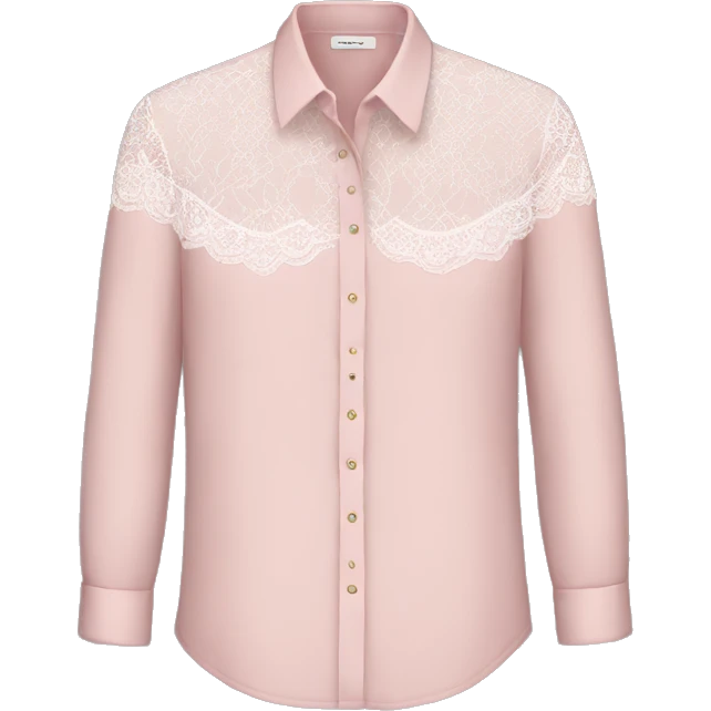 light pink Shirt with lace emoji