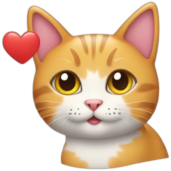 CAT WITH hearts emoji