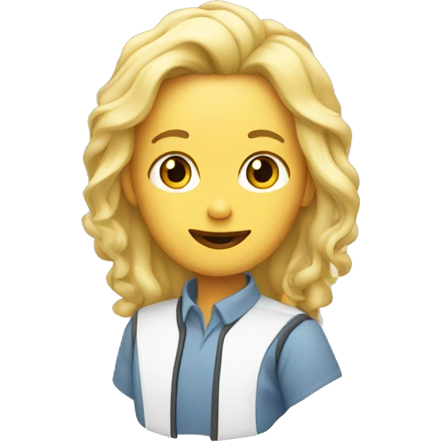 żaba z blond wlosami emoji