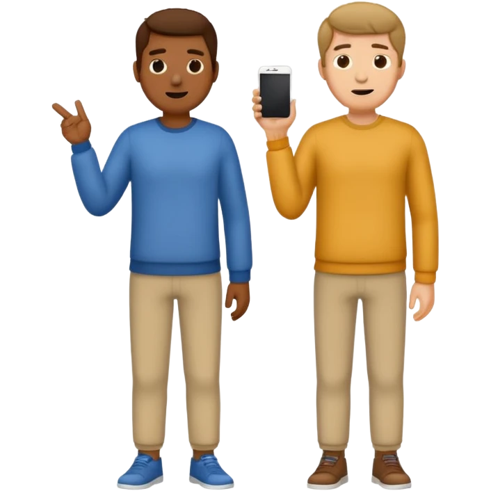 man full body doodle cartoon 2D talking emoji