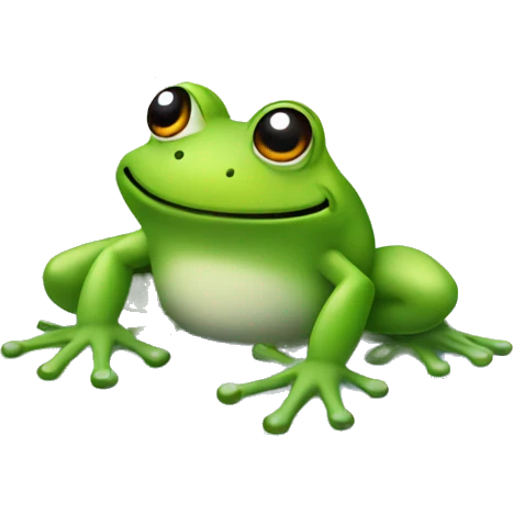 Frozen Pond with a frog emoji