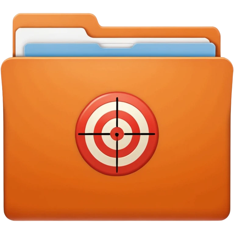 orange file folder with target on the cover emoji