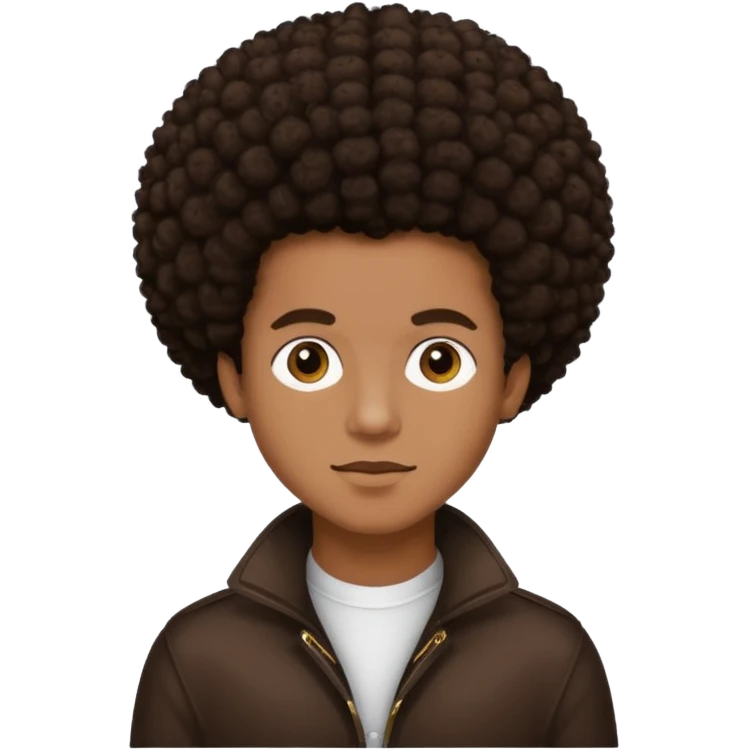 Princeton Perez from Mindless Behavior with dark brown afro hair  emoji