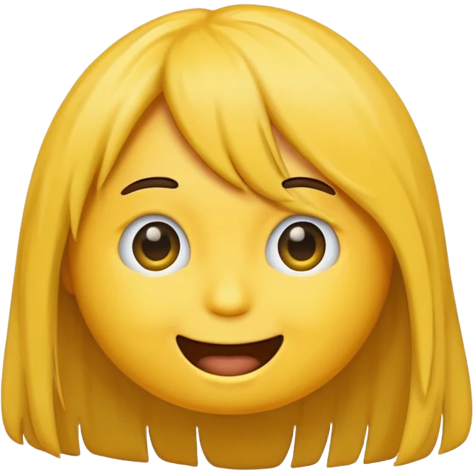un emoji con pelo en el ojo emoji