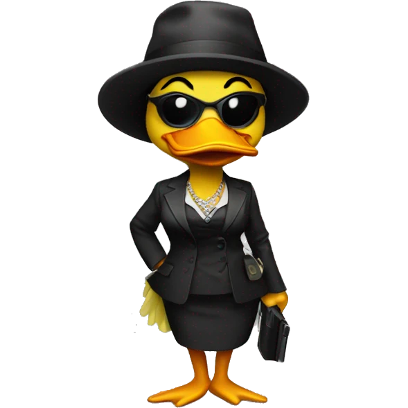 gangster duck woman emoji