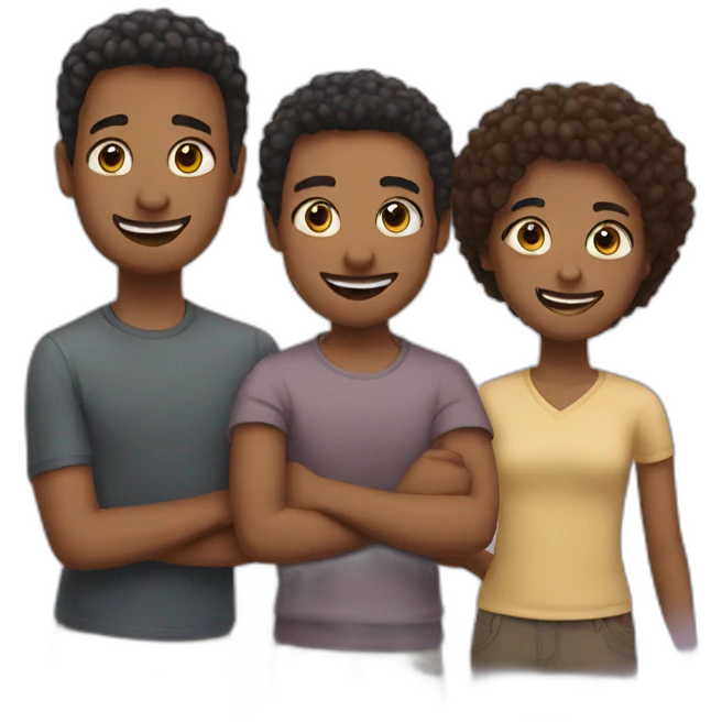 three friends  emoji