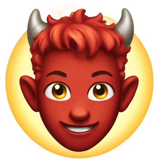 Little devil with a halo emoji