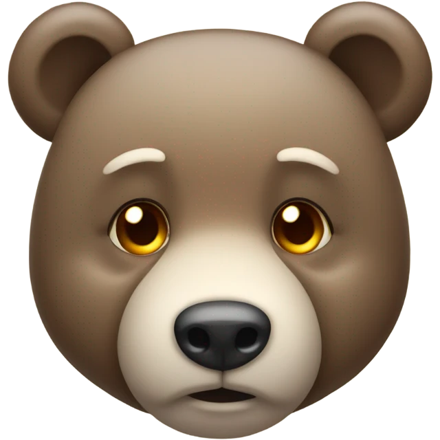Cute but angry looking bear emoji