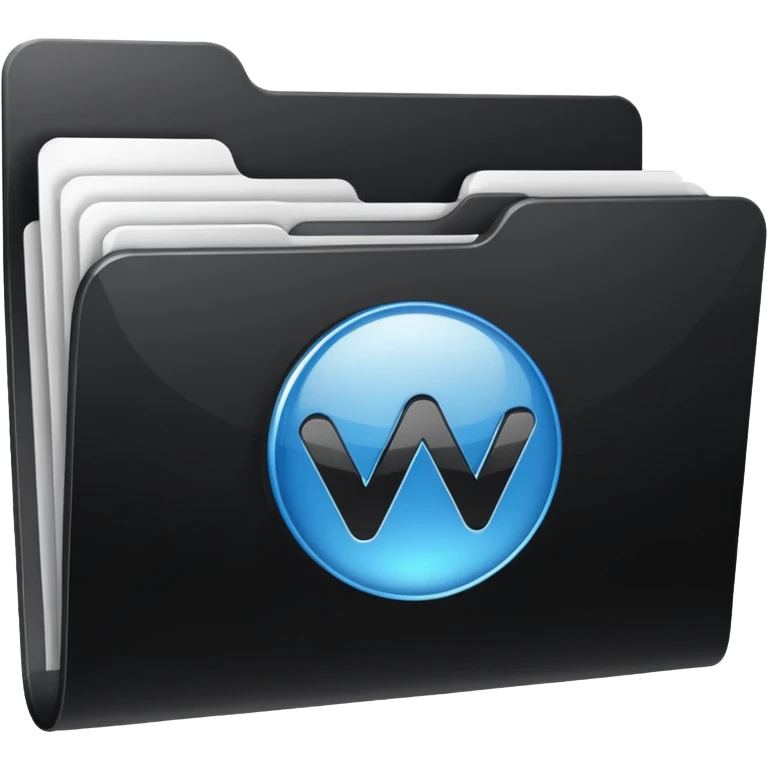 computer folder icon black with text "web design" emoji