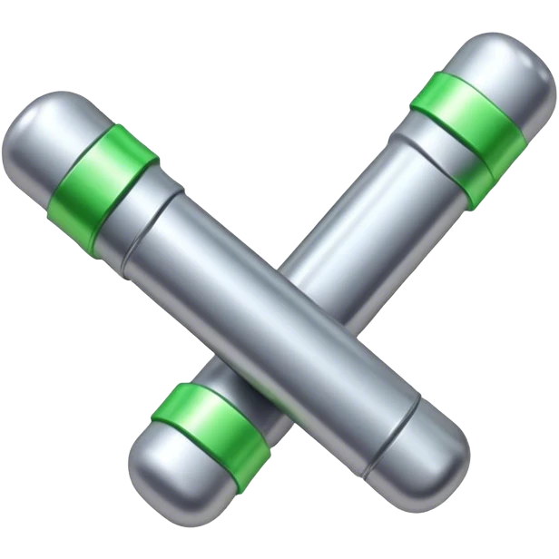 silver uranium rods photorealistic emoji
