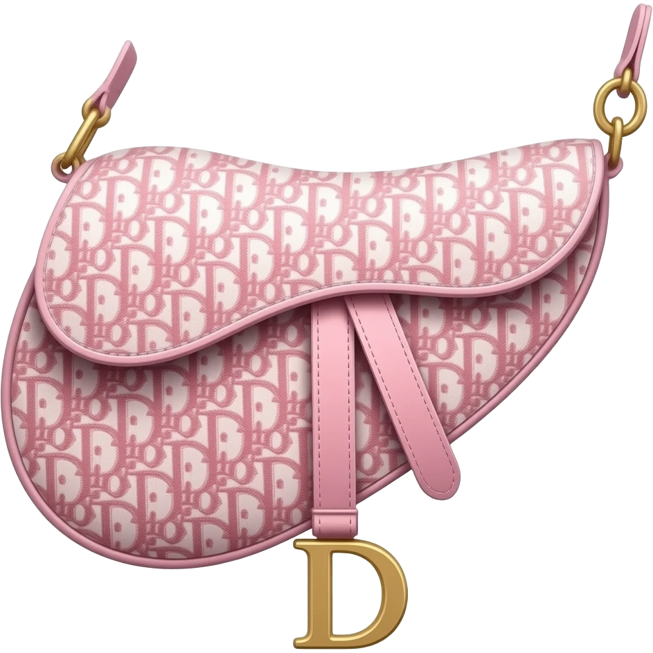 Pink Dior Oblique Embroidery and White Lace saddle bag emoji