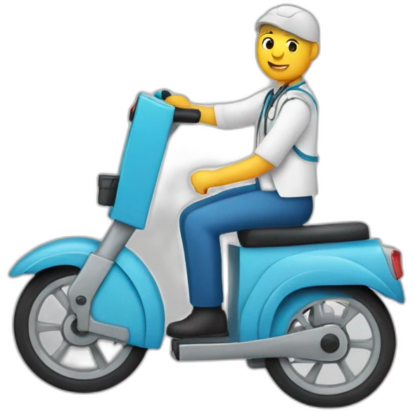 Secouriste médical sur une trottinette emoji