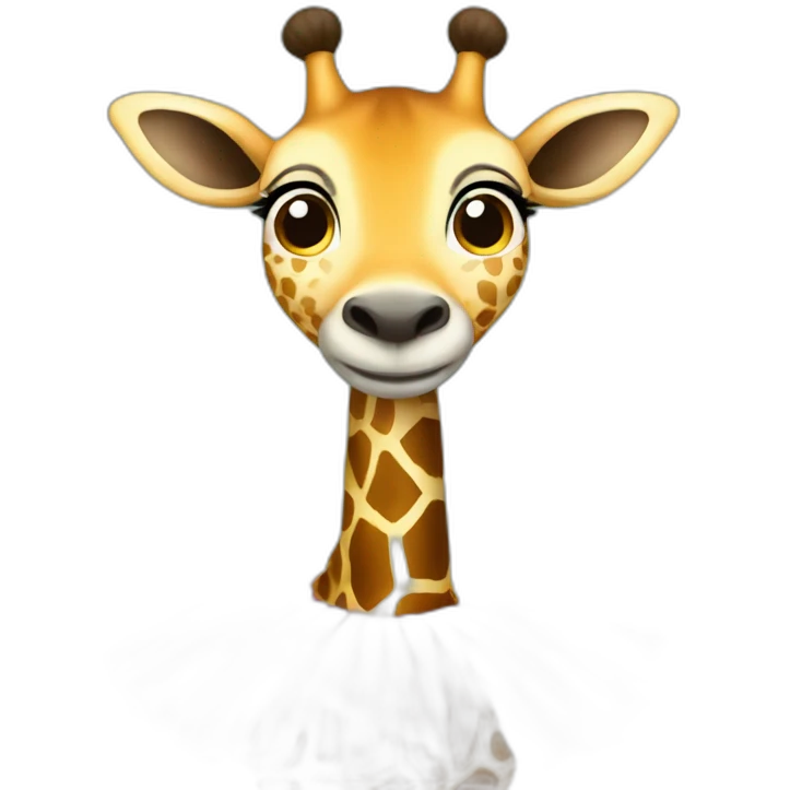 Girafe en tutu emoji