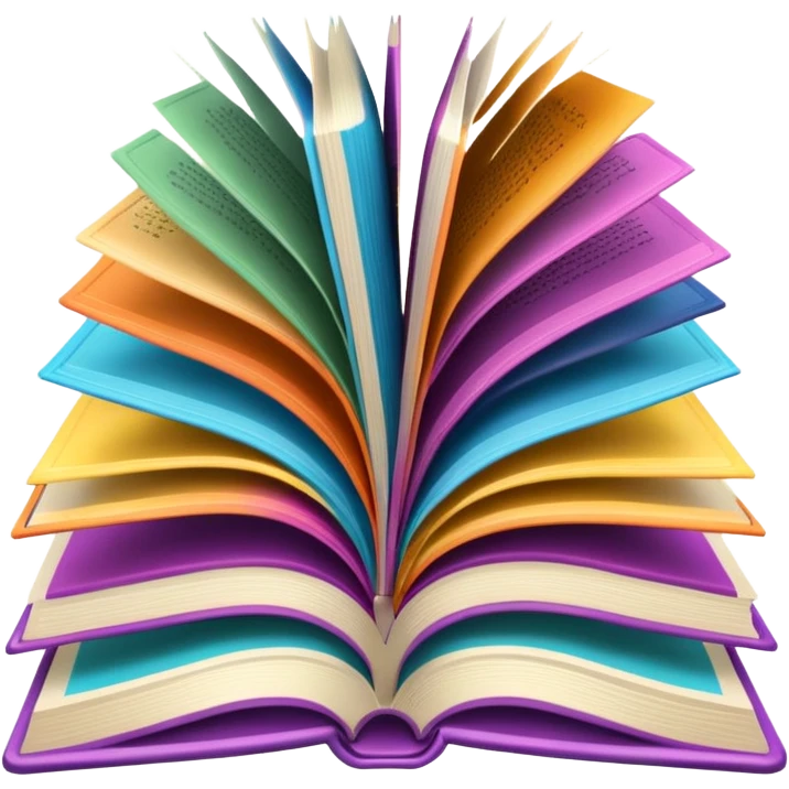 a book with brightly colored wallpaper samples emoji