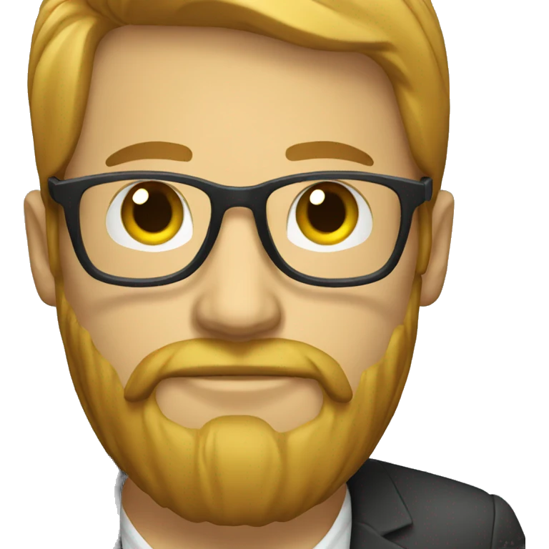 Businessman with a beard and glasses emoji
