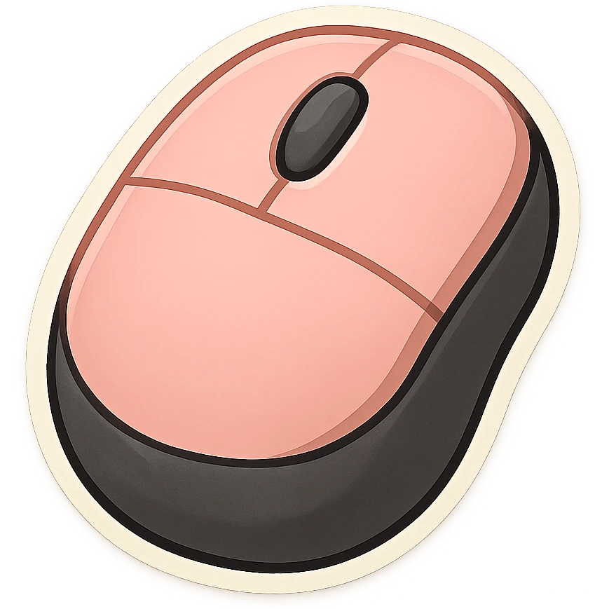 Pink and black object emoji