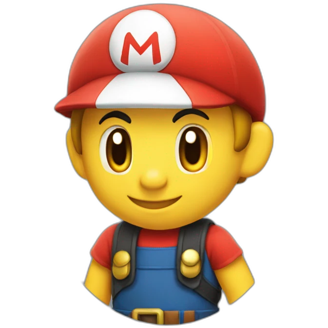 Pokemon met een mario outfit emoji