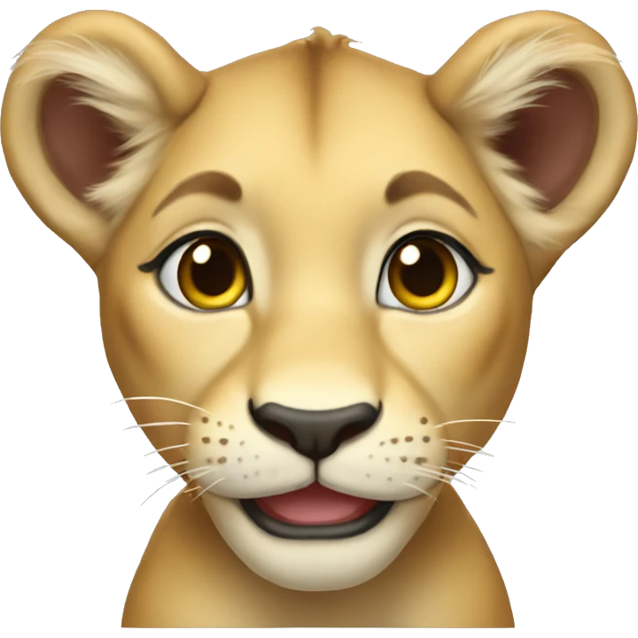 smiling-lioness-cub emoji