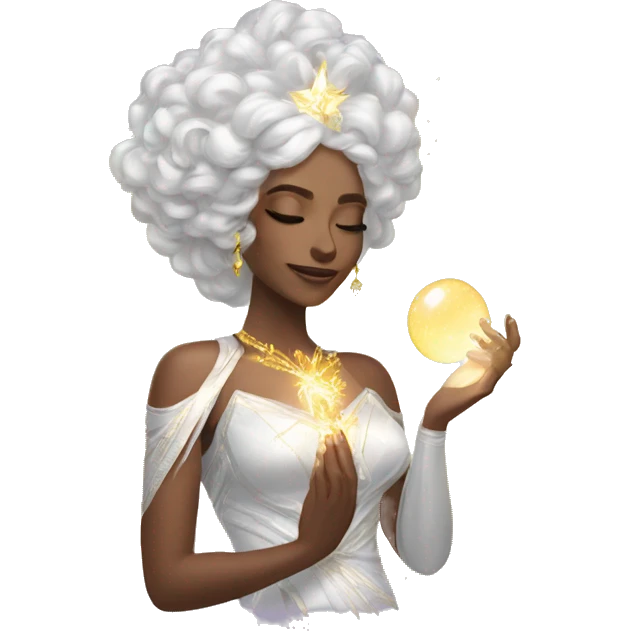 Divine feminine energy, something sparkly yet elegant emoji