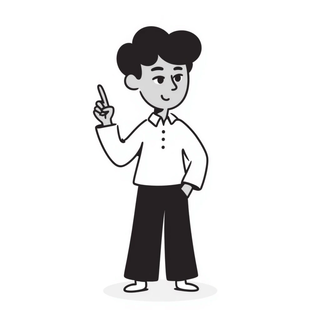 a man, hand-drawn doodle style emoji