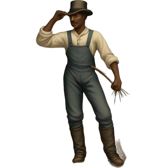 1860s man picking cotton emoji
