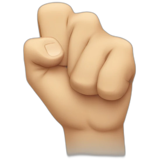 fist but thumb passed through index finger to us emoji