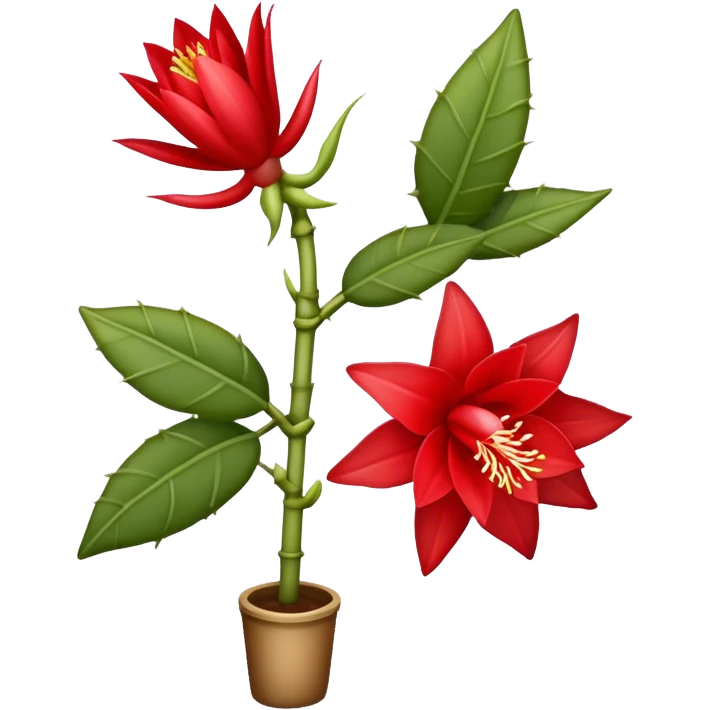single Red Epiphyllum, straight stem emoji