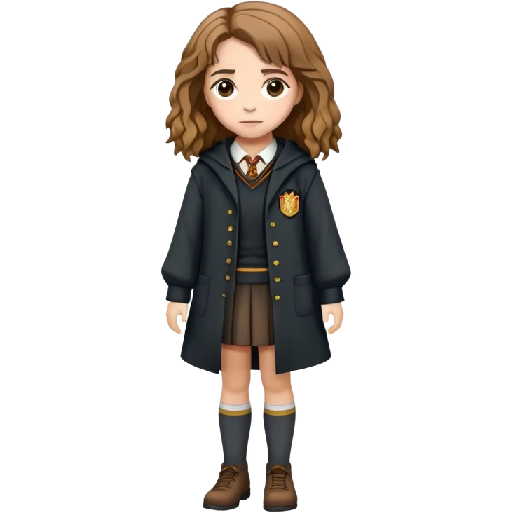 Hermione Granger full-body, cute stye emoji