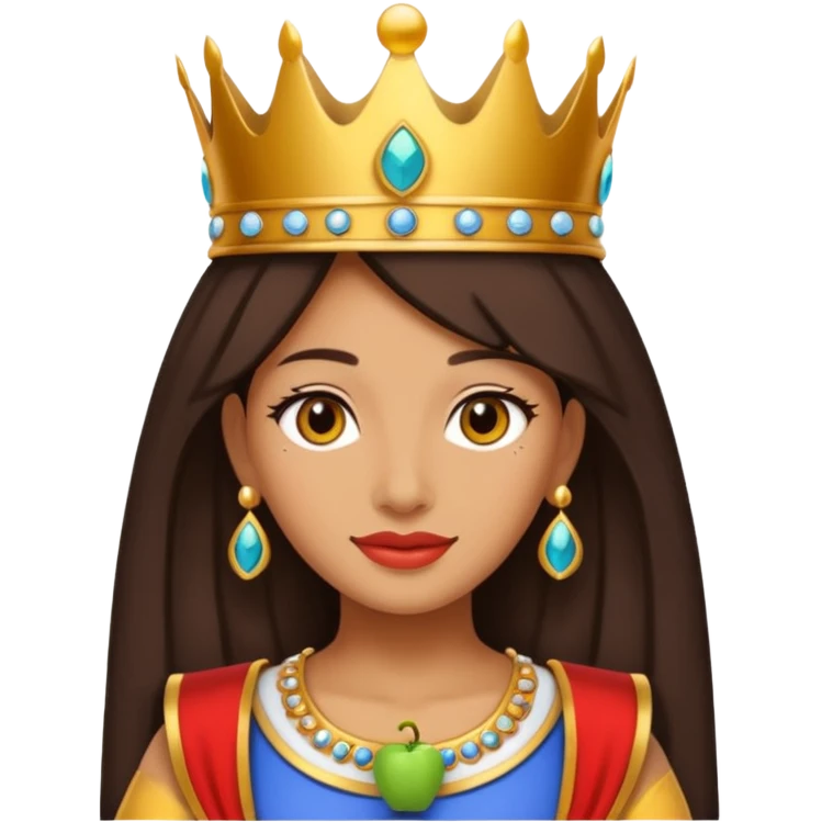 Nefertari Vivi from One Piece, with crown, friendly, apple style emoji emoji