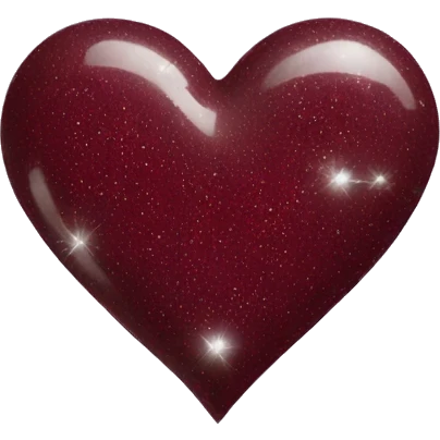 Maroon heart with silver sparkles  emoji