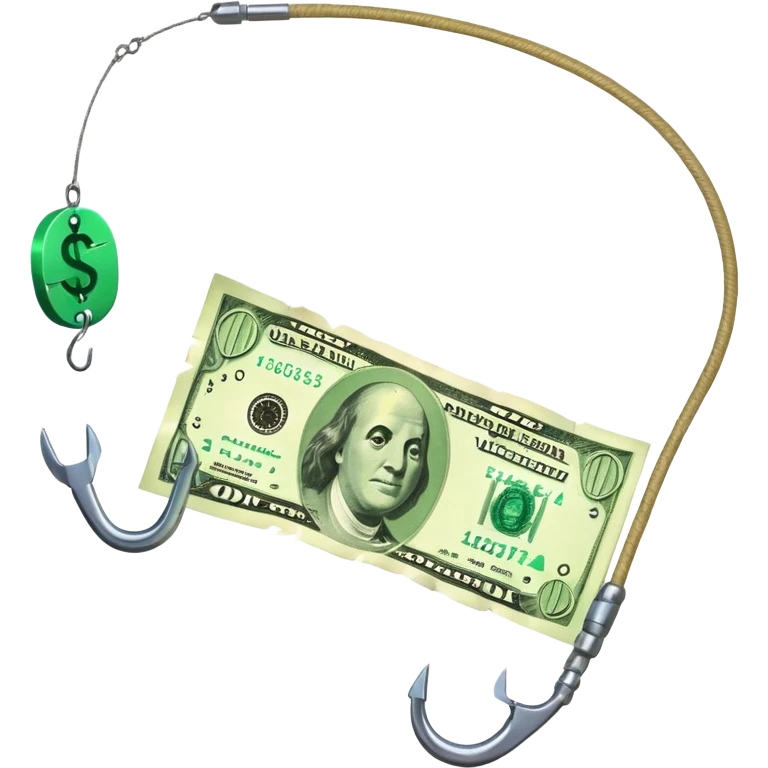  крючок от удочки зачепил доллар emoji
