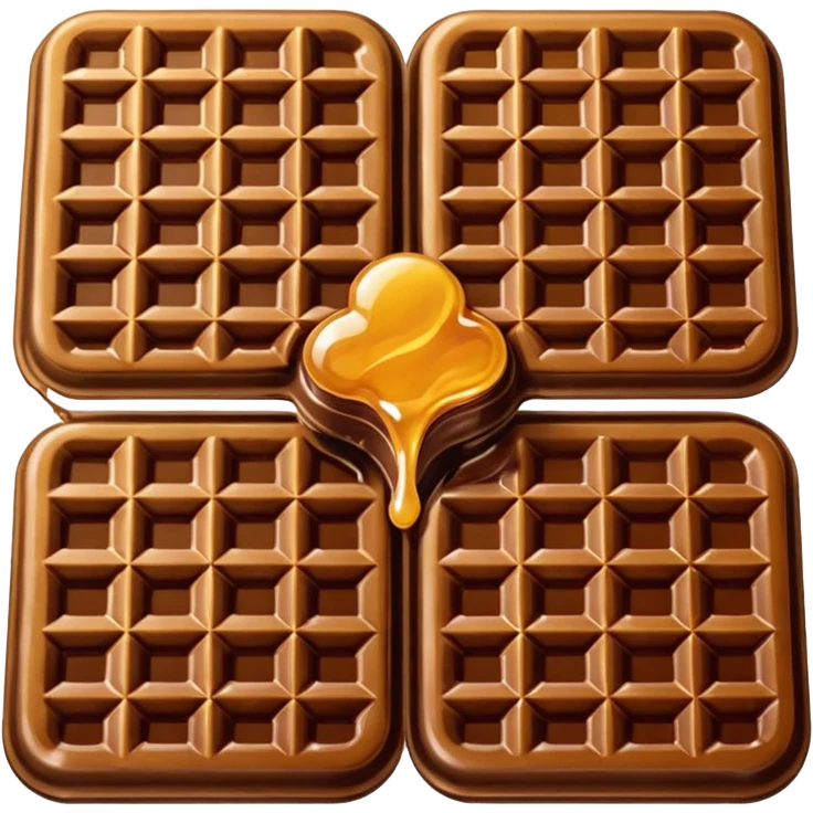 Chocolate waffle  emoji