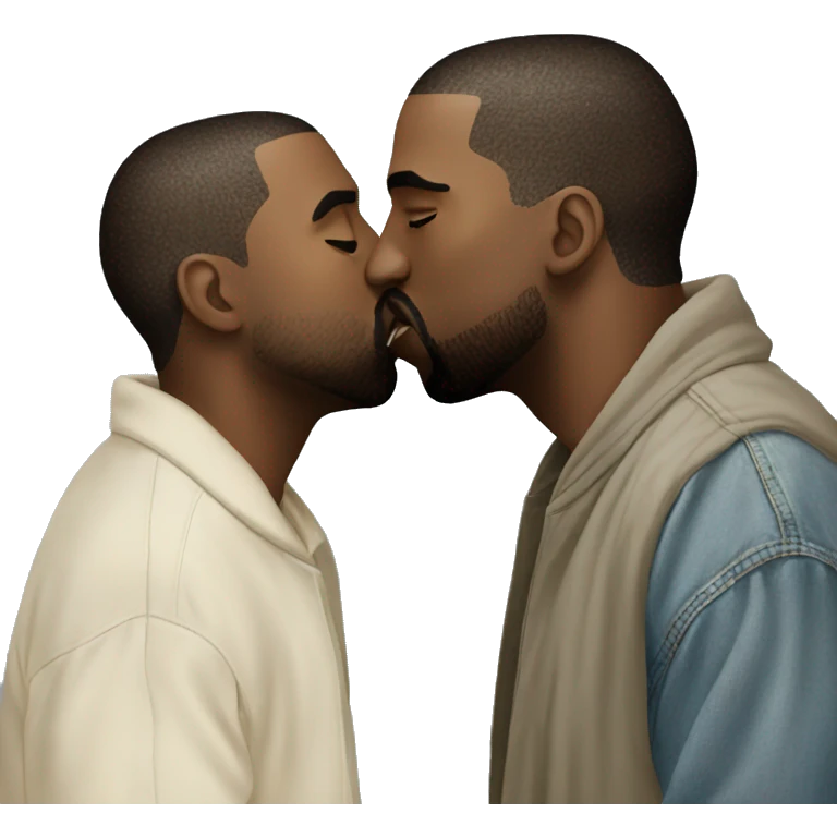 kanye west kissing kanye west emoji