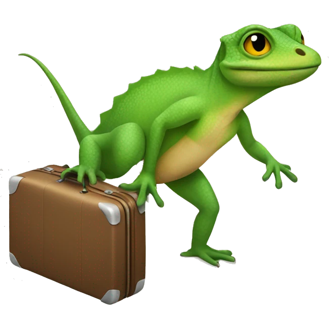 Lizard with suitcase  emoji